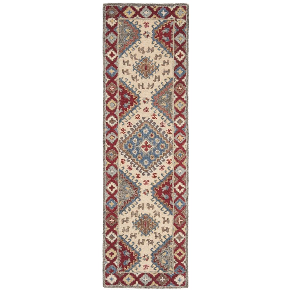 ANTIQUITY, RED / IVORY, 2'-3" X 8', Area Rug. Picture 1