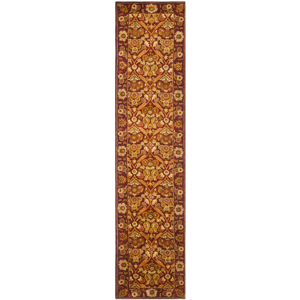 ANTIQUITY, WINE / GOLD, 2'-3" X 10', Area Rug, AT51A-210. Picture 1