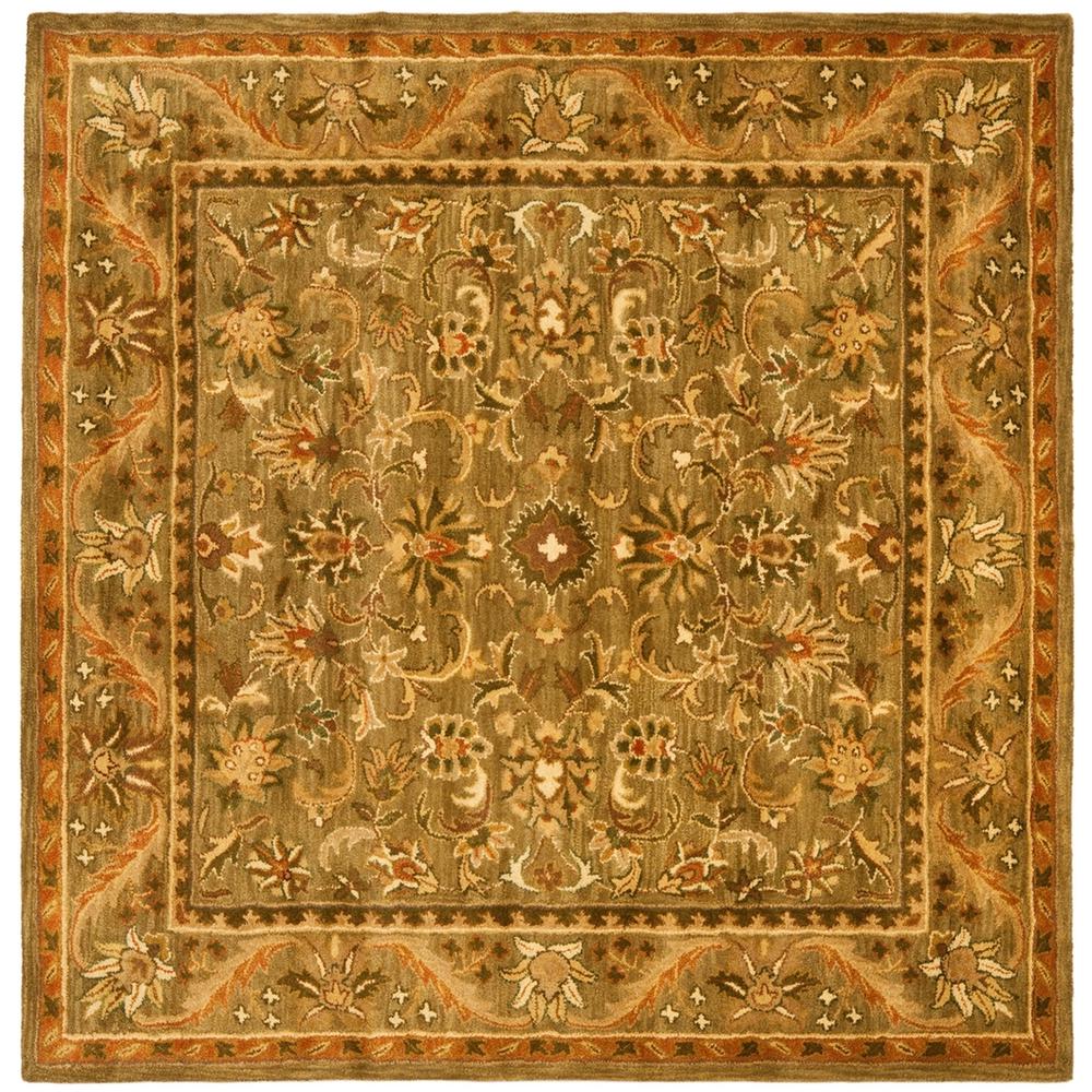 ANTIQUITY, OLIVE / GOLD, 6' X 6' Square, Area Rug. Picture 1