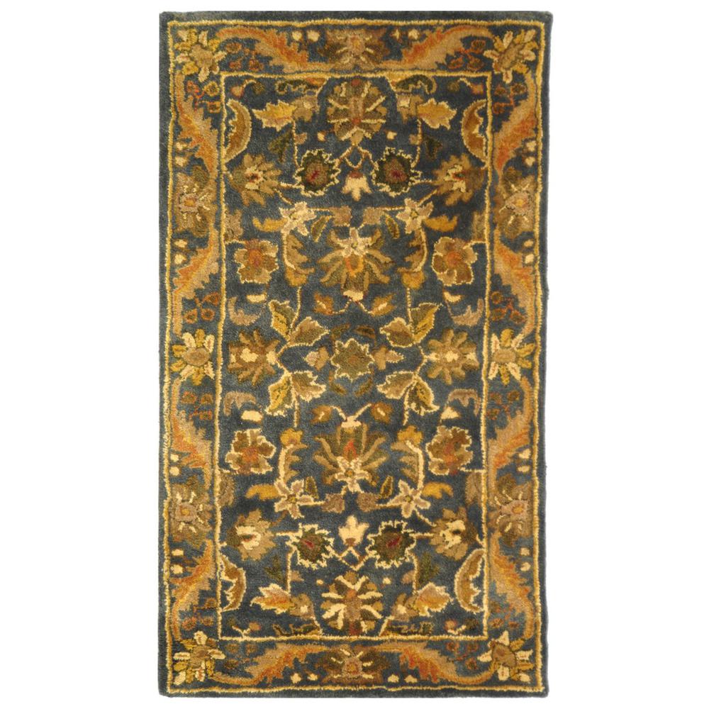 ANTIQUITY, BLUE / GOLD, 2' X 3', Area Rug, AT52C-2. Picture 1