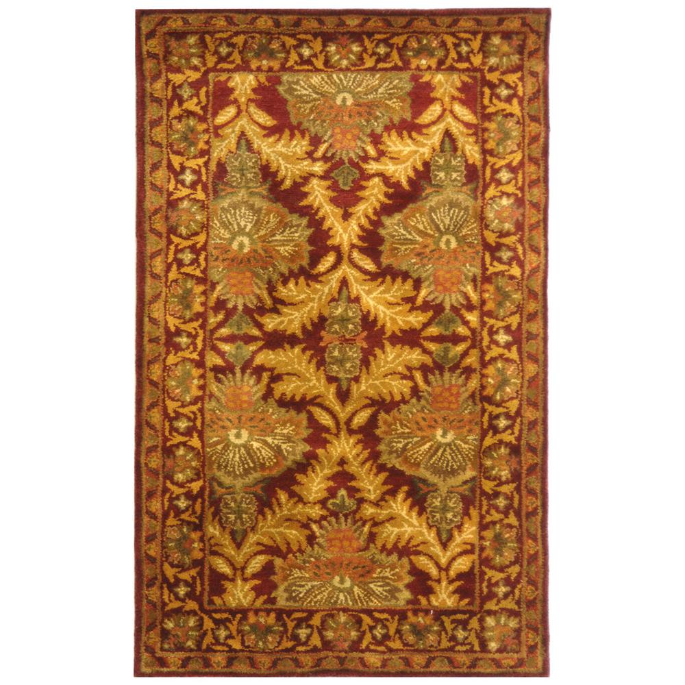 ANTIQUITY, WINE / GOLD, 3' X 5', Area Rug, AT54A-3. Picture 1