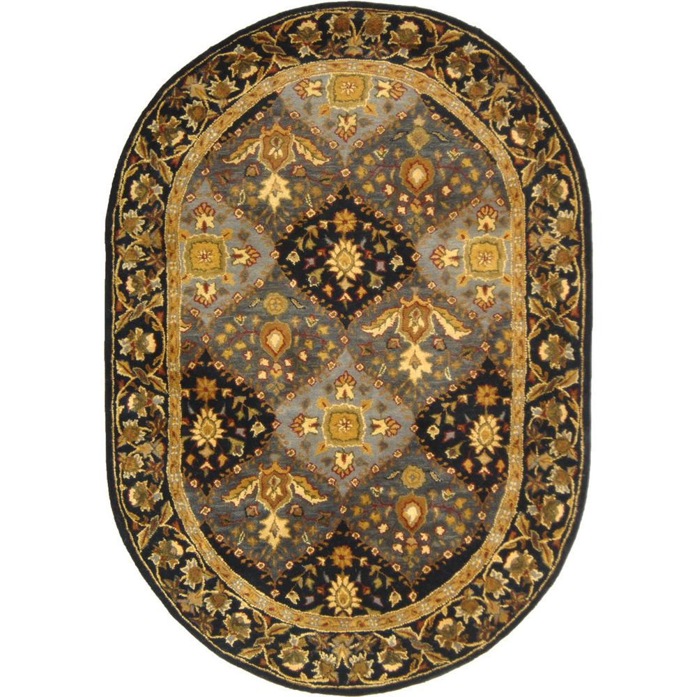 ANTIQUITY, BLUE, 4'-6" X 6'-6" Oval, Area Rug, AT57A-5OV. Picture 1