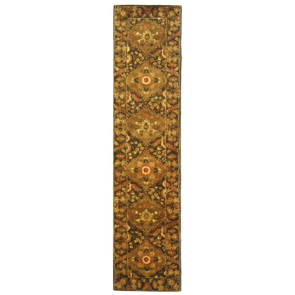 ANTIQUITY, OLIVE, 2'-3" X 10', Area Rug. Picture 1