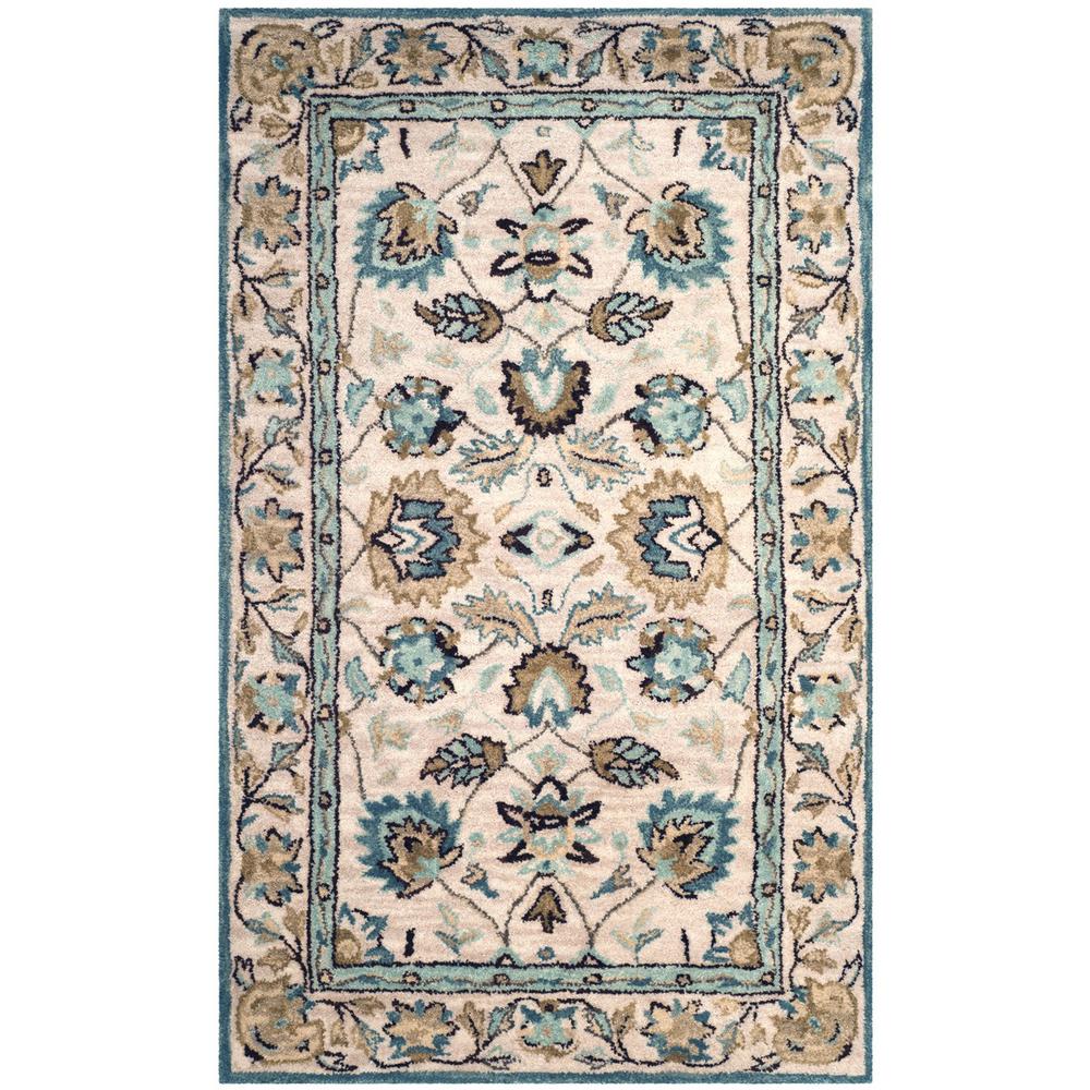 ANTIQUITY, PEACOCK / BLUE, 3' X 5', Area Rug. Picture 1
