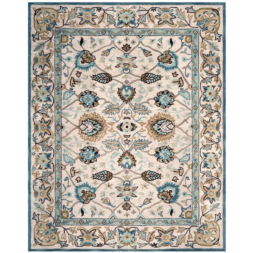 ANTIQUITY, PEACOCK / BLUE, 8' X 10', Area Rug. Picture 1
