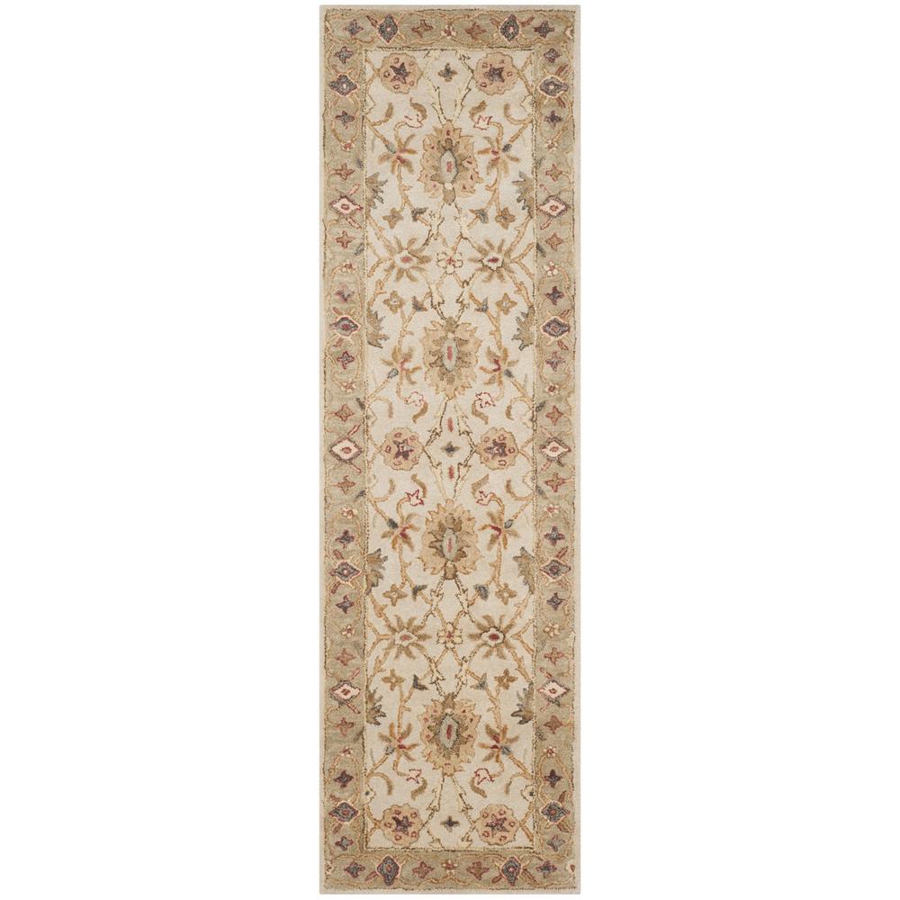 ANTIQUITY, GREY BEIGE / SAGE, 2'-3" X 8', Area Rug. Picture 1