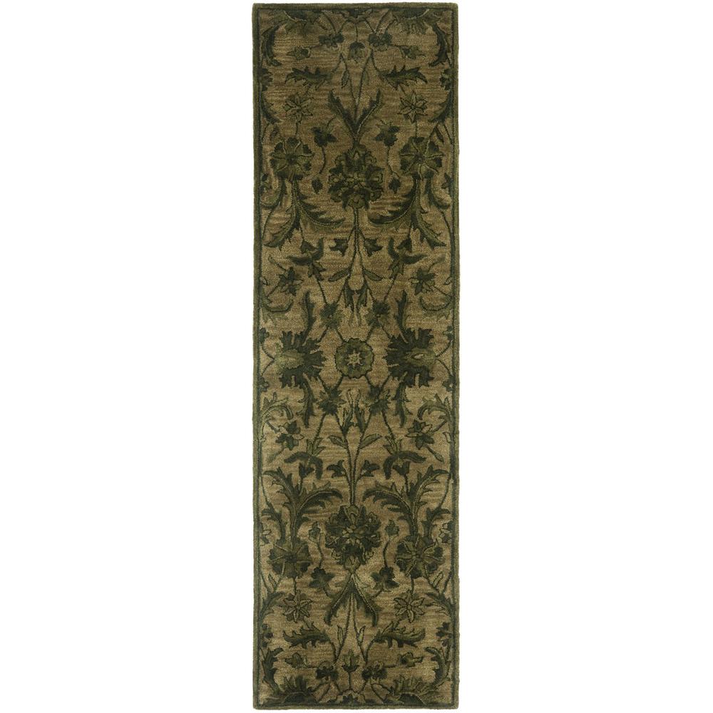 ANTIQUITY, OLIVE / GREEN, 2'-3" X 8', Area Rug. Picture 1
