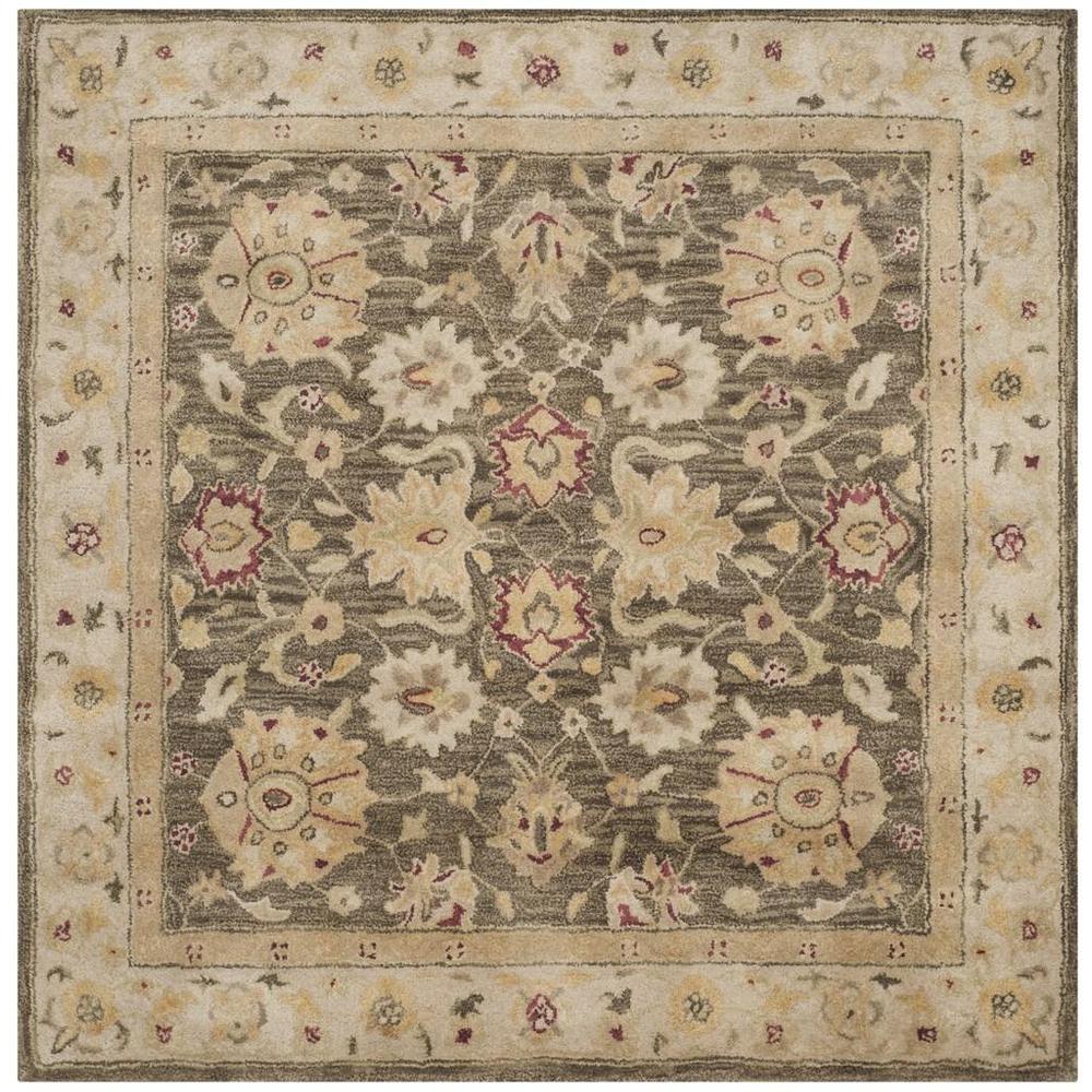 ANTIQUITY, OLIVE GREY / BEIGE, 6' X 6' Square, Area Rug. Picture 1