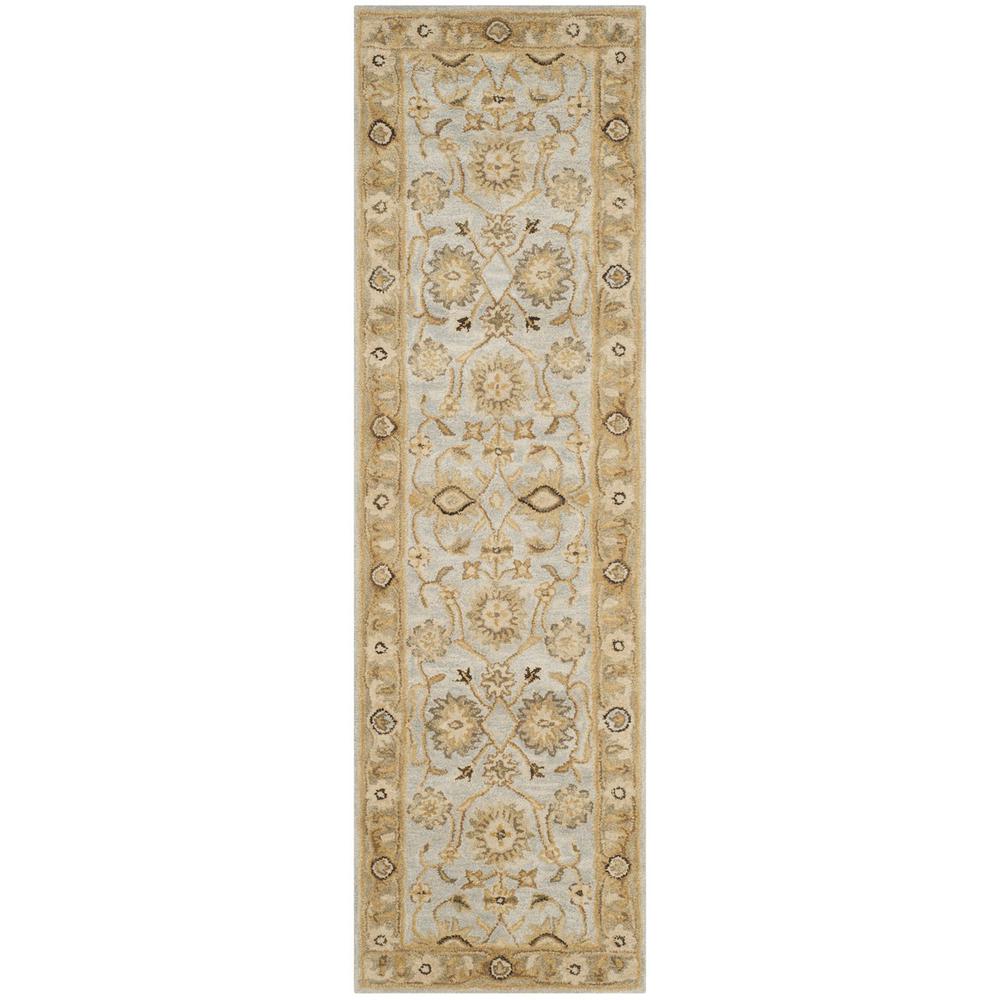 ANTIQUITY, LIGHT BLUE / SAGE, 2'-3" X 8', Area Rug. Picture 1