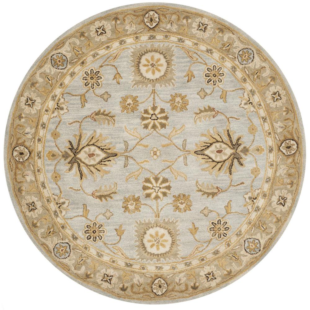 ANTIQUITY, LIGHT BLUE / SAGE, 6' X 6' Round, Area Rug. Picture 1