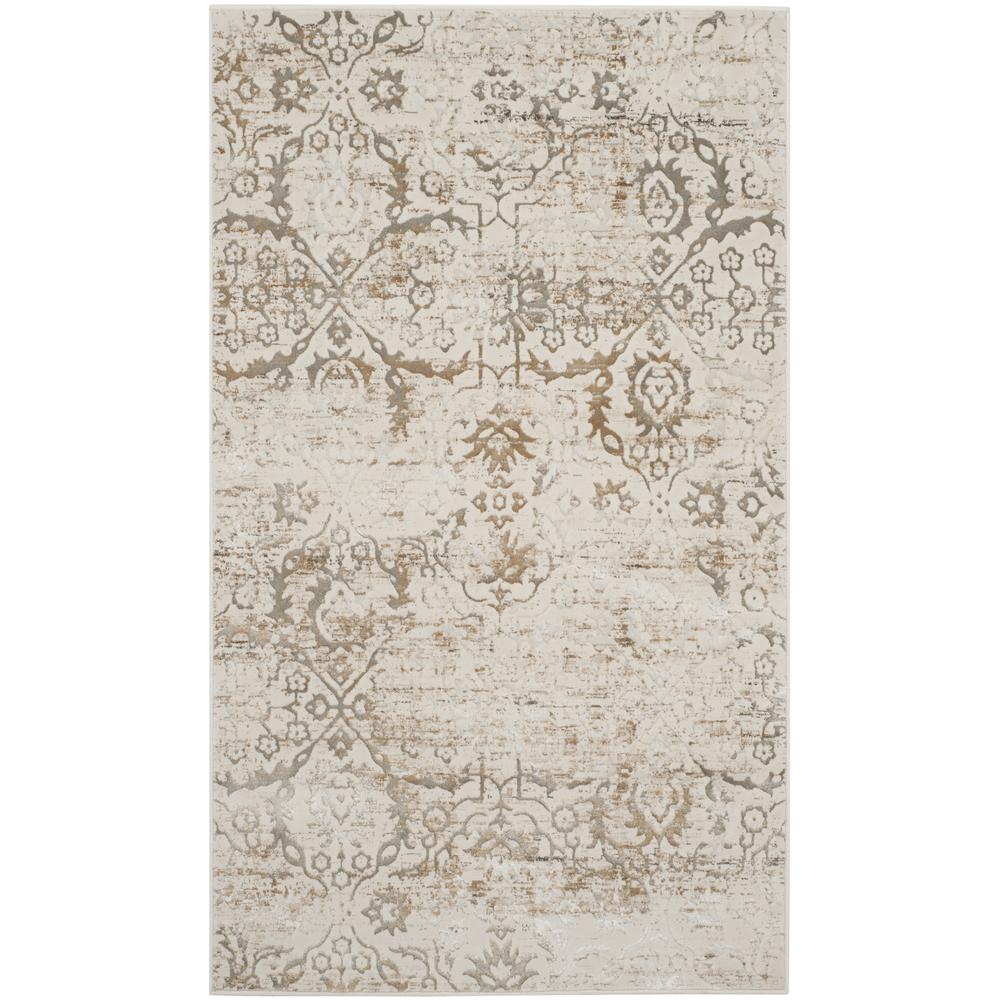 ARTIFACT, GREY / CREAM, 3' X 5', Area Rug. Picture 1