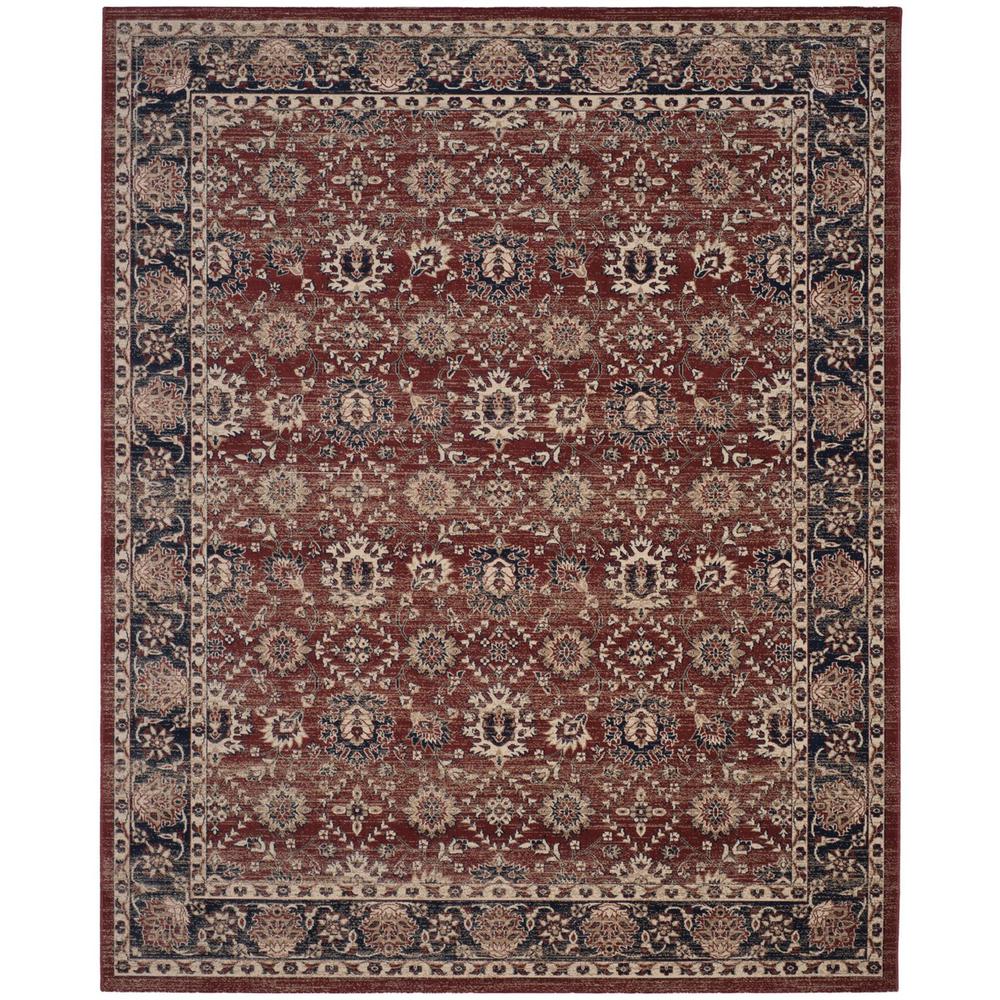 ARTISAN, RUST / NAVY, 8' X 10', Area Rug. Picture 1