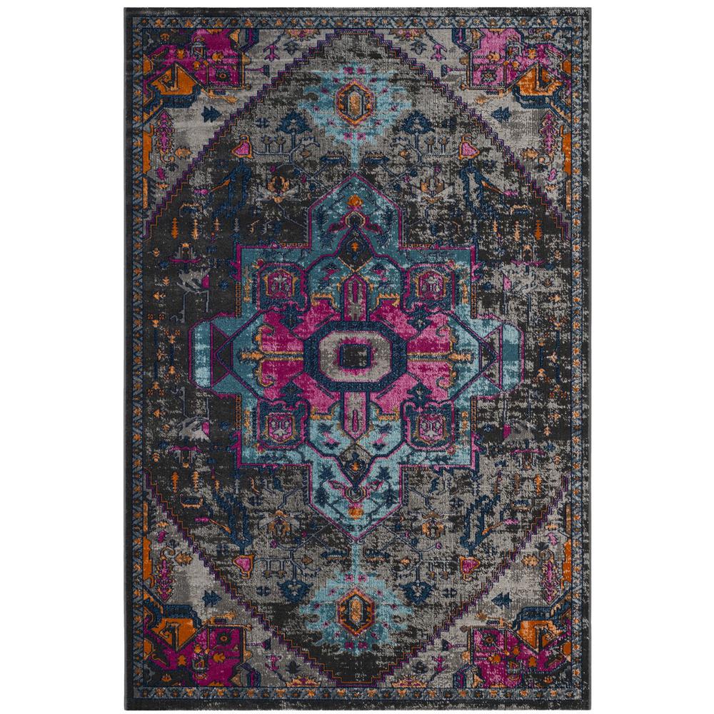 ARTISAN, GREY / FUCHSIA, 3' X 5', Area Rug, ATN332J-3. Picture 1