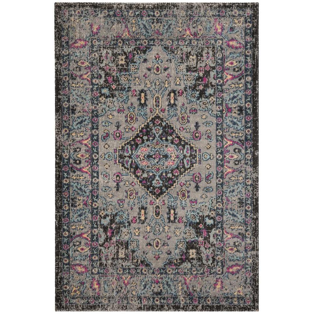 ARTISAN, LIGHT GREY / BLACK, 3'-3" X 5'-3", Area Rug. Picture 1