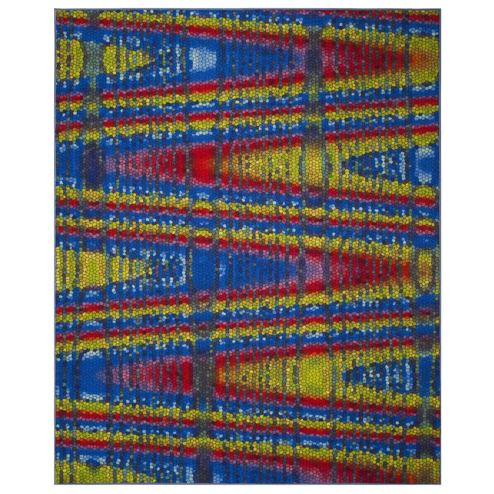 AZTEC, BLUE / MULTI, 8' X 10', Area Rug, AZT203C-8. Picture 1