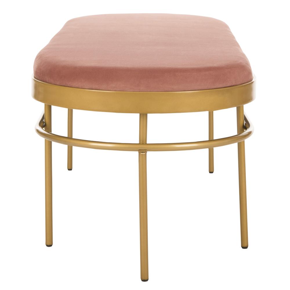 Sylva Oval Bench, Dusty Rose/Gold. Picture 7
