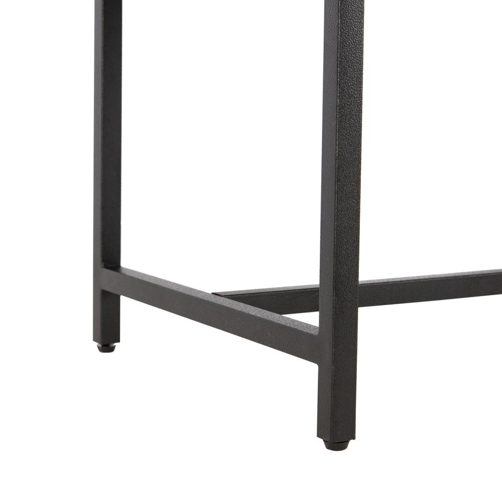 Chase Faux Leather Bench, Grey. Picture 4