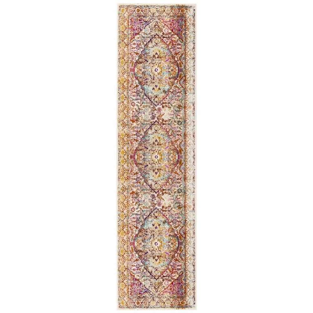 BALDWIN, IVORY / FUCHSIA, 2'-2" X 8', Area Rug. Picture 1