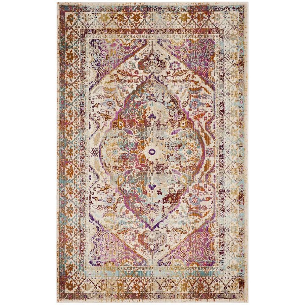 BALDWIN, IVORY / FUCHSIA, 3'-3" X 5', Area Rug. Picture 1