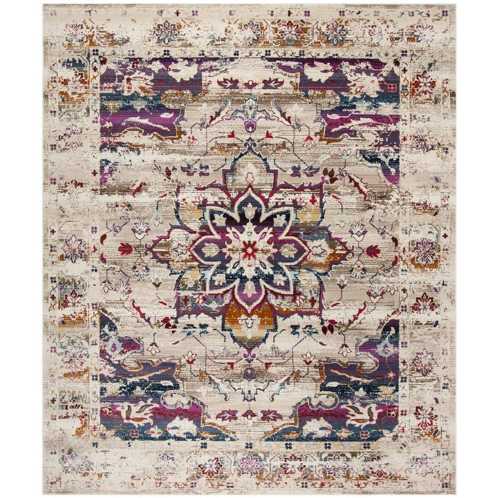 BALDWIN, CREAM / FUCHSIA, 8' X 10', Area Rug. Picture 1