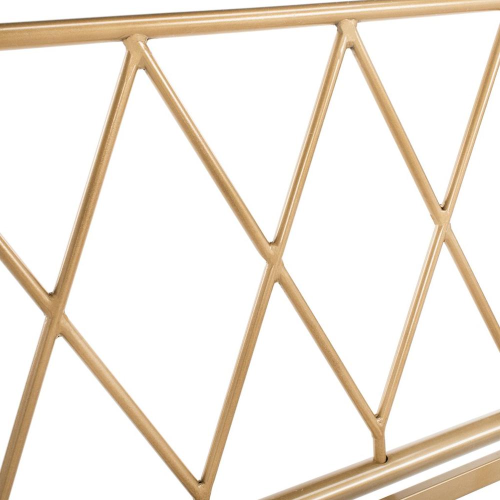 Gatsby Bed, Queen, Gold. Picture 1