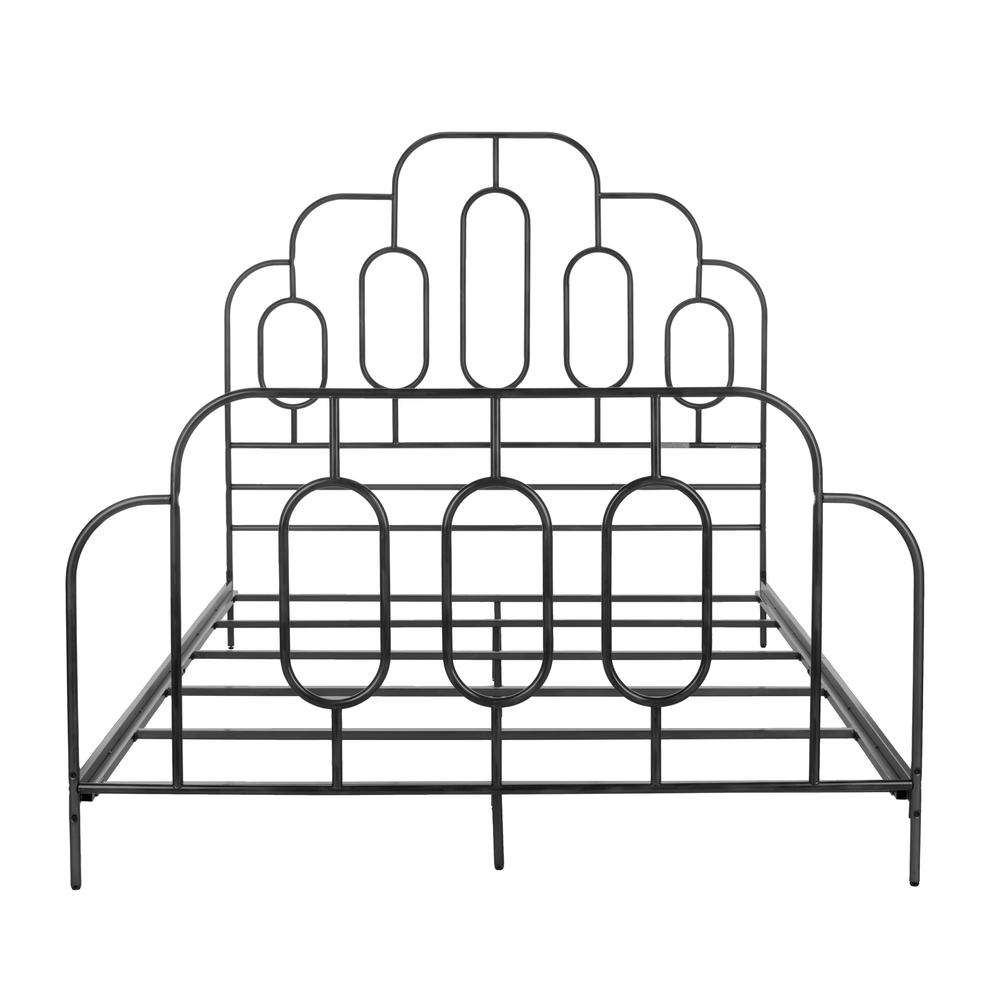 Paloma Metal Retro Bed, Full, Black. Picture 1