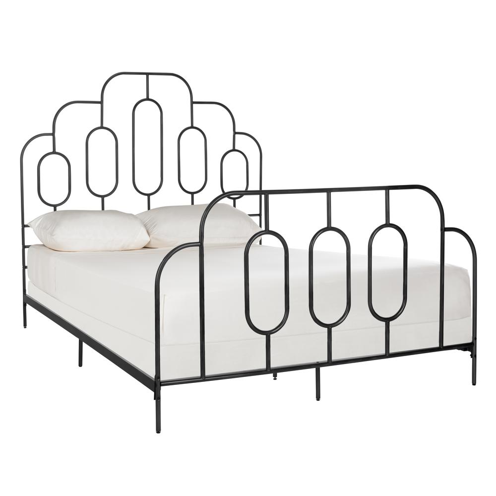 Paloma Metal Retro Bed, Full, Black. Picture 7