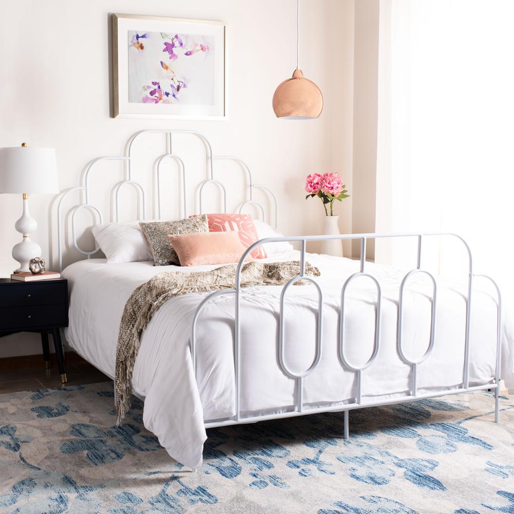 Paloma Metal Retro Bed, Queen, White. Picture 4