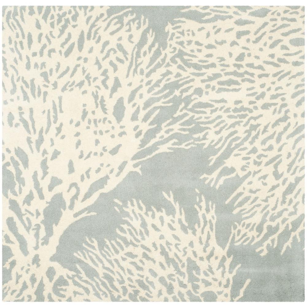 BELLA, GREY / IVORY, 5' X 5' Square, Area Rug, BEL115D-5SQ. Picture 1