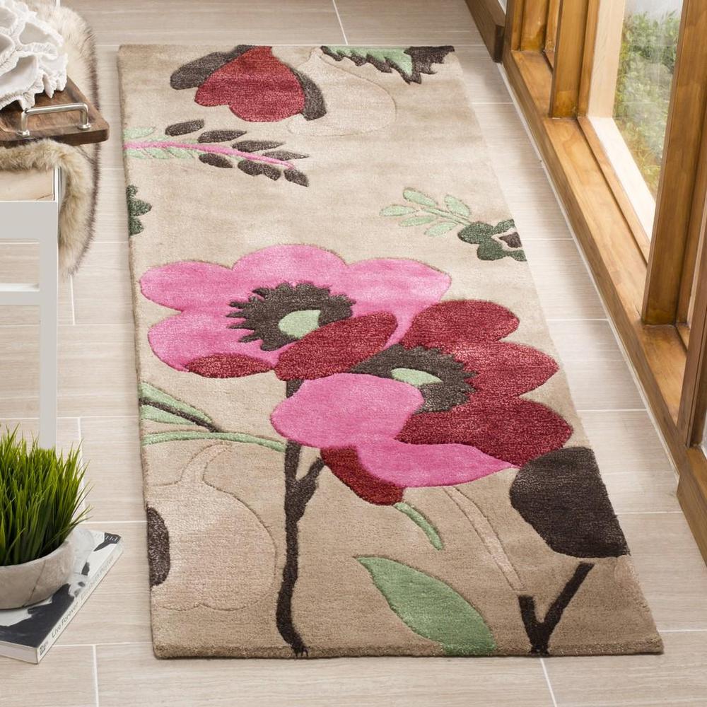 BELLA, SAND / MULTI, 2'-3" X 9', Area Rug. Picture 1