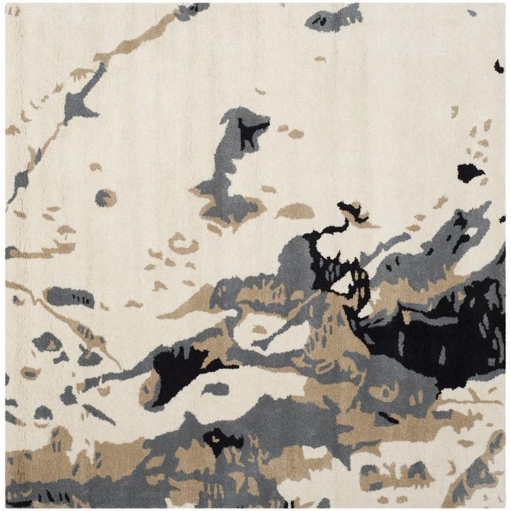 BELLA, IVORY / GREY, 5' X 5' Square, Area Rug, BEL117A-5SQ. Picture 1