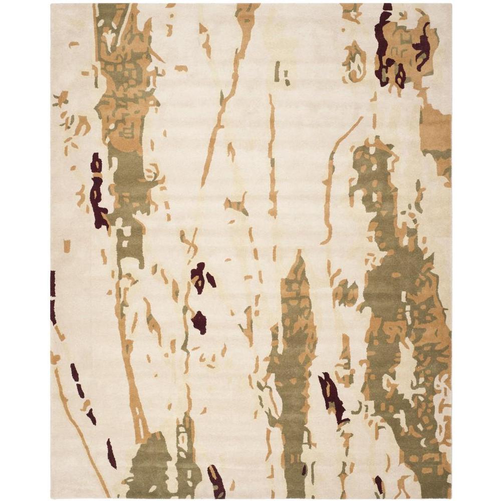 BELLA, BEIGE / GREEN, 8' X 10', Area Rug. Picture 1