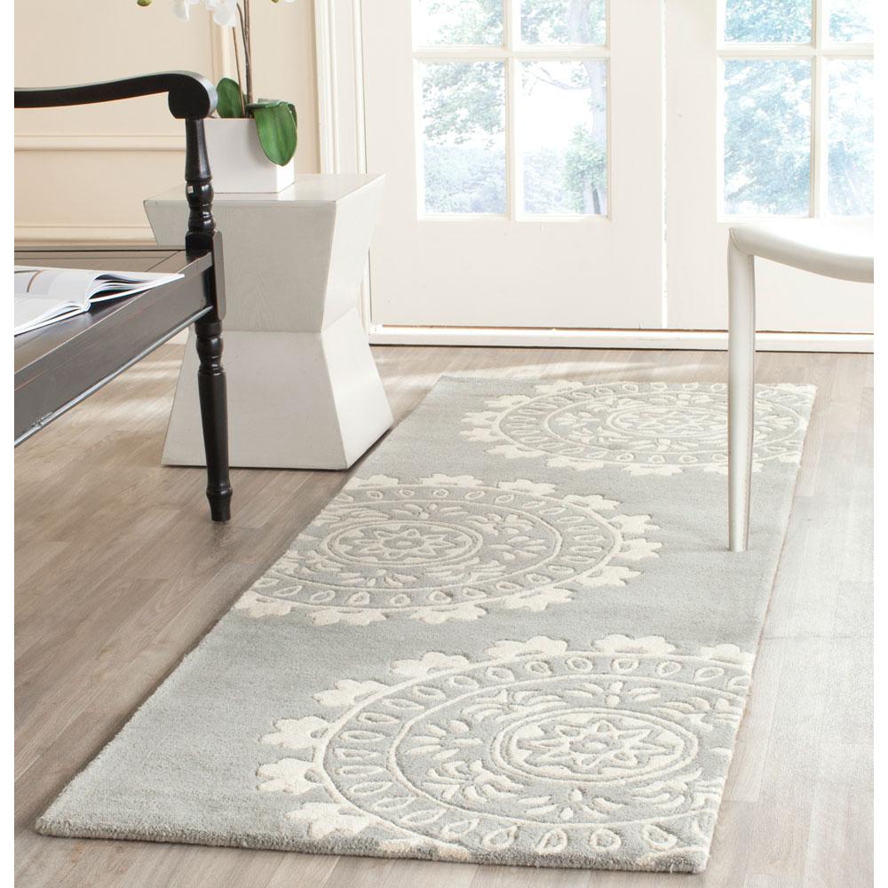 BELLA, GREY / IVORY, 2'-3" X 9', Area Rug, BEL121A-29. Picture 1