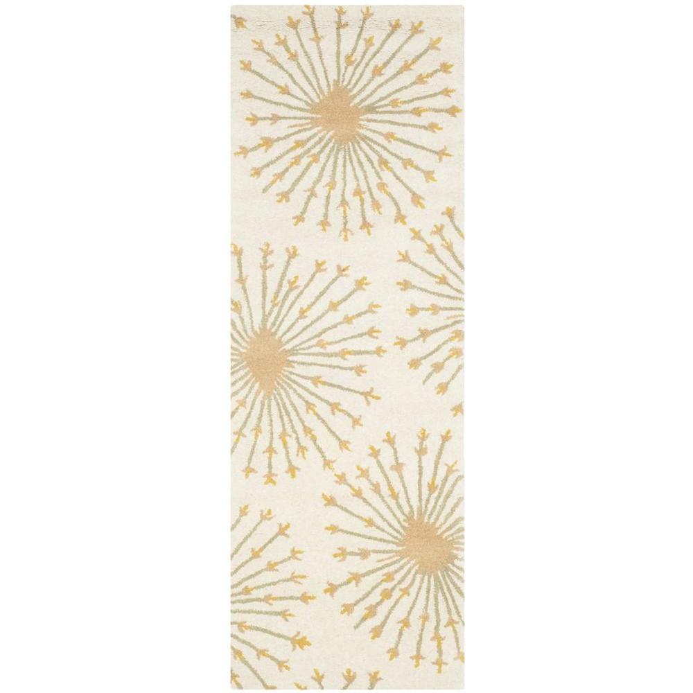 BELLA, BEIGE / GOLD, 2'-3" X 7', Area Rug. Picture 1