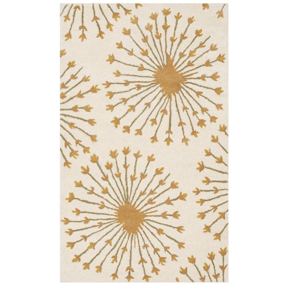 BELLA, BEIGE / GOLD, 3' X 5', Area Rug. Picture 1
