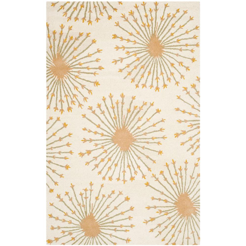 BELLA, BEIGE / GOLD, 5' X 8', Area Rug. Picture 1
