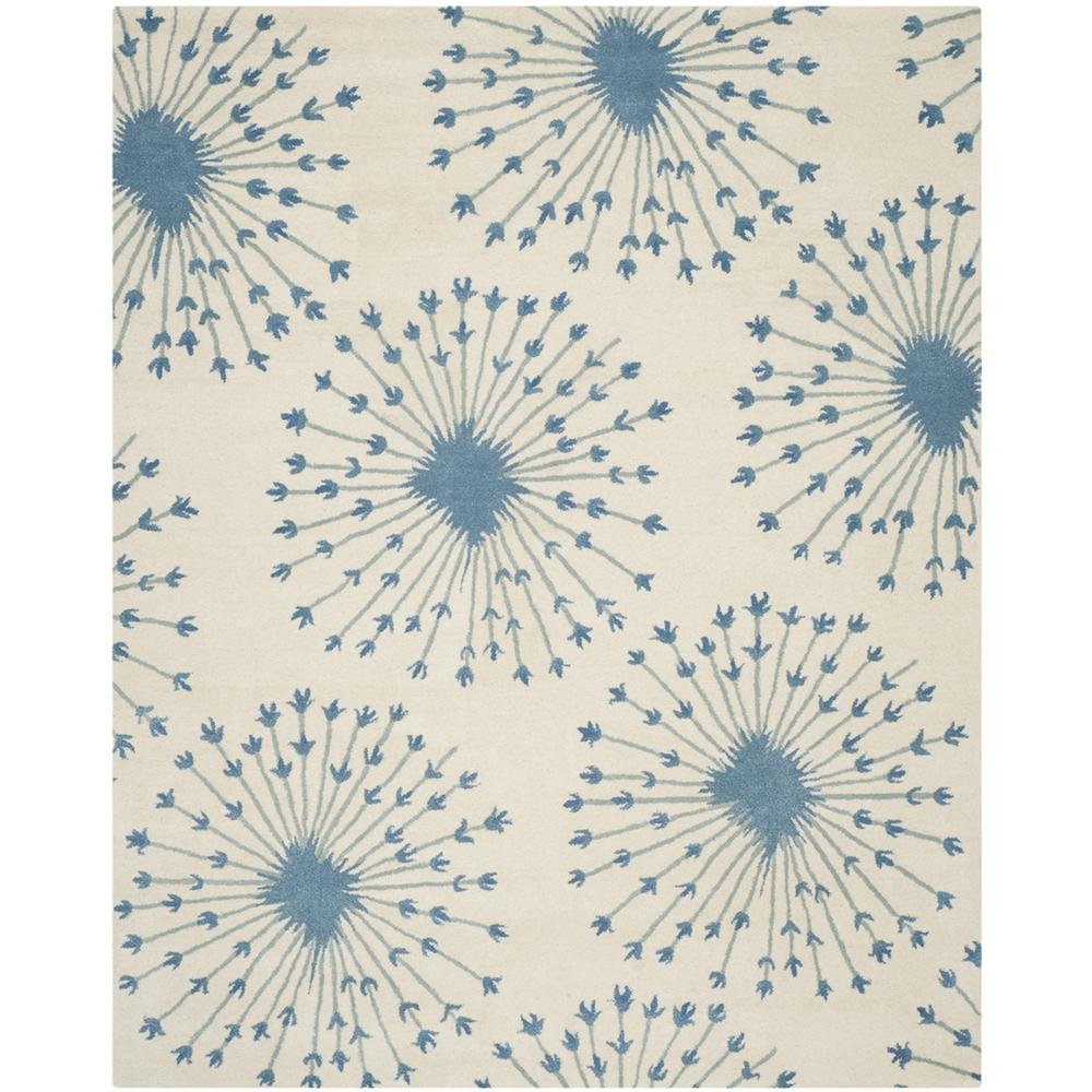 BELLA, BEIGE / BLUE, 8' X 10', Area Rug, BEL123B-8. Picture 1