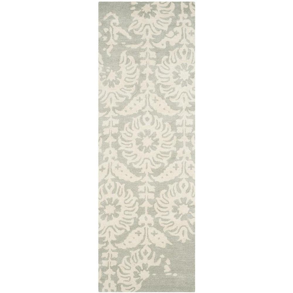 BELLA, LIGHT GREY / IVORY, 2'-3" X 7', Area Rug. Picture 1