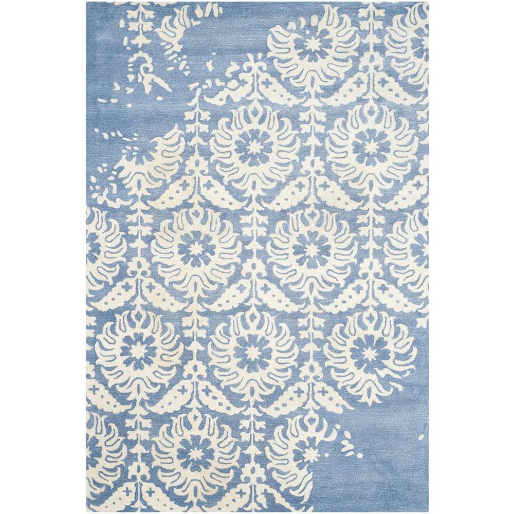 BELLA, LIGHT BLUE / IVORY, 6' X 9', Area Rug, BEL125C-6. Picture 1
