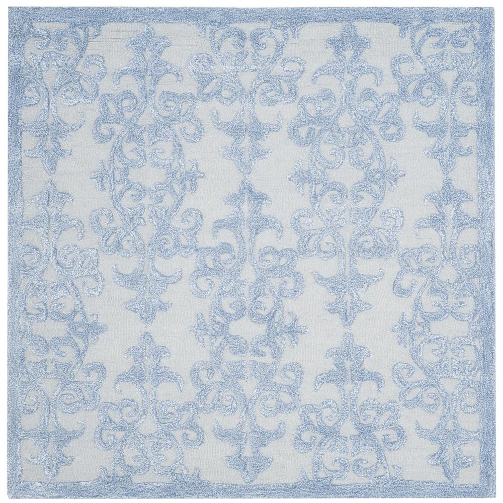 BELLA, BLUE, 5' X 5' Square, Area Rug, BEL127A-5SQ. Picture 1