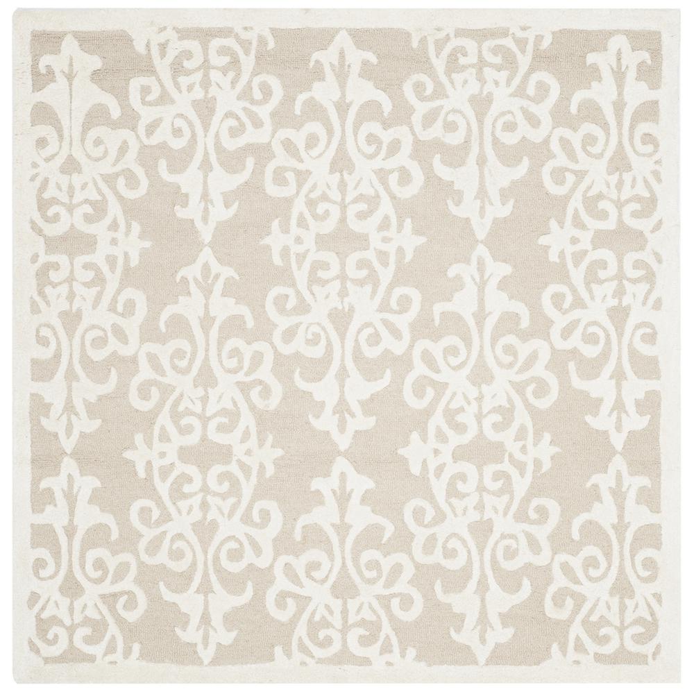 BELLA, SAND / IVORY, 5' X 5' Square, Area Rug, BEL127B-5SQ. Picture 1