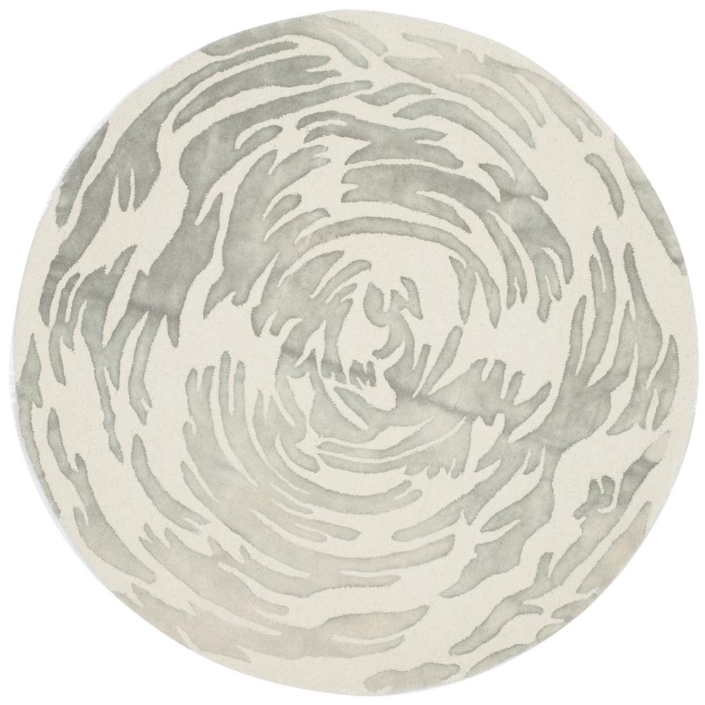 BELLA, IVORY / GREY, 5' X 5' Round, Area Rug, BEL128A-5R. Picture 1