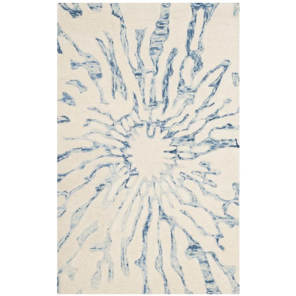 BELLA, DARK BLUE / IVORY, 2'-6" X 4', Area Rug. Picture 1