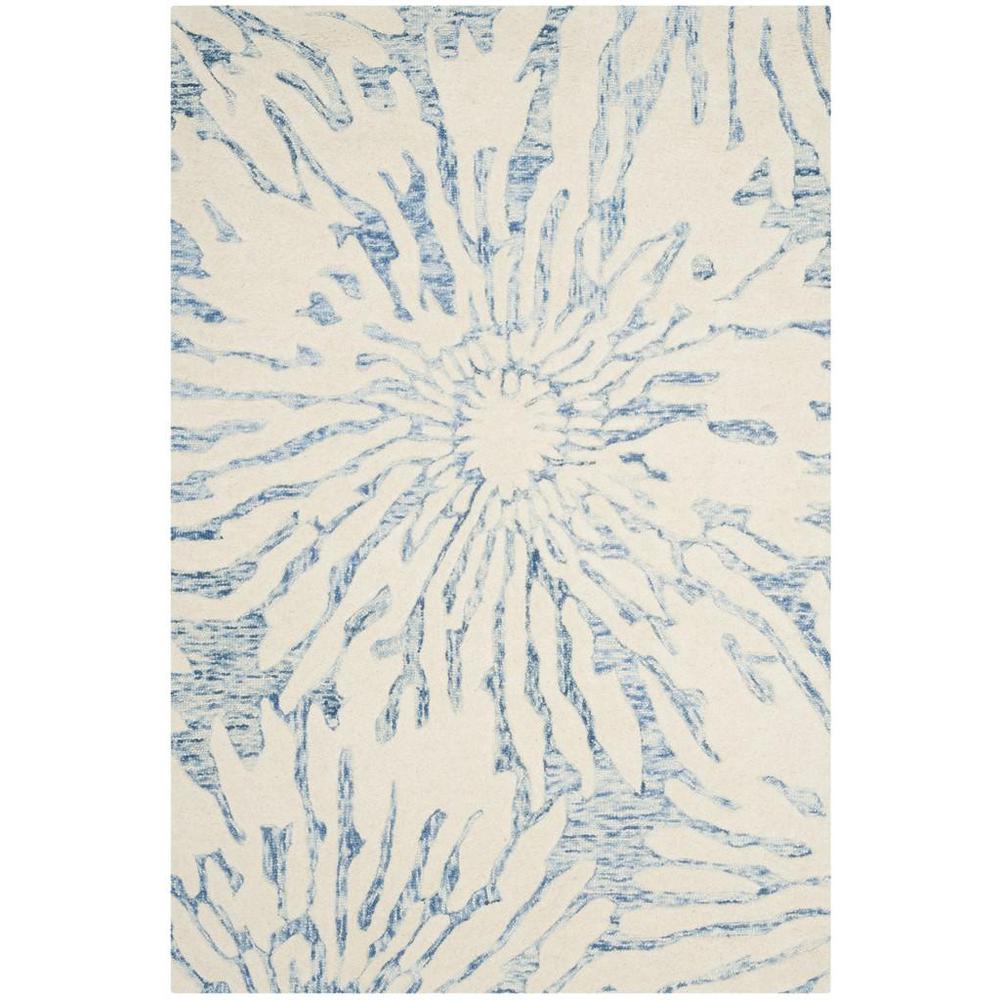 BELLA, DARK BLUE / IVORY, 4' X 6', Area Rug. Picture 1