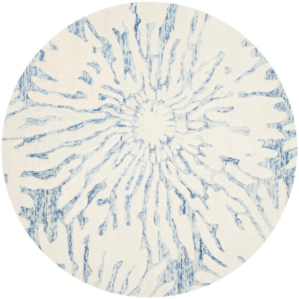 BELLA, DARK BLUE / IVORY, 5' X 5' Round, Area Rug. Picture 1