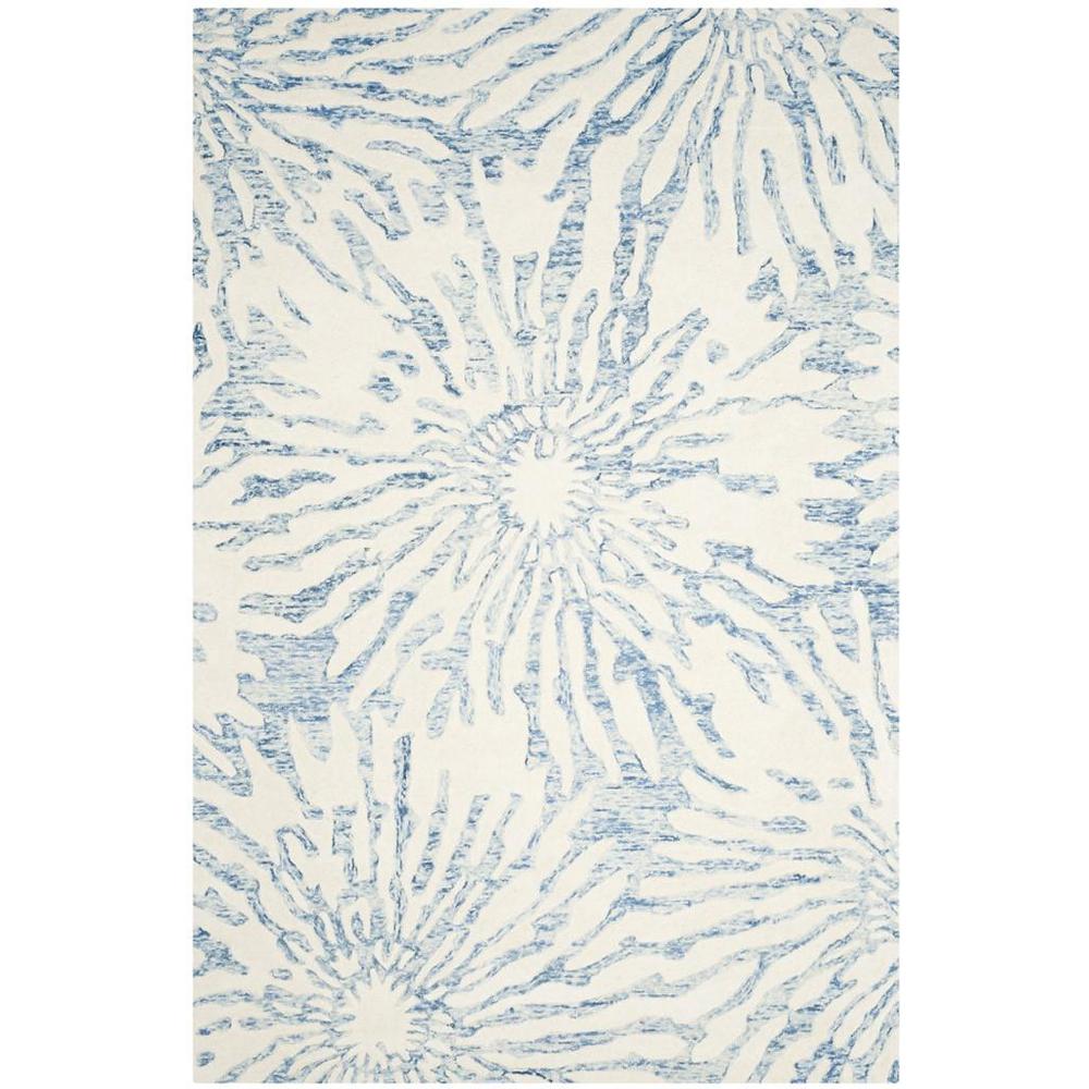 BELLA, DARK BLUE / IVORY, 6' X 9', Area Rug. Picture 1