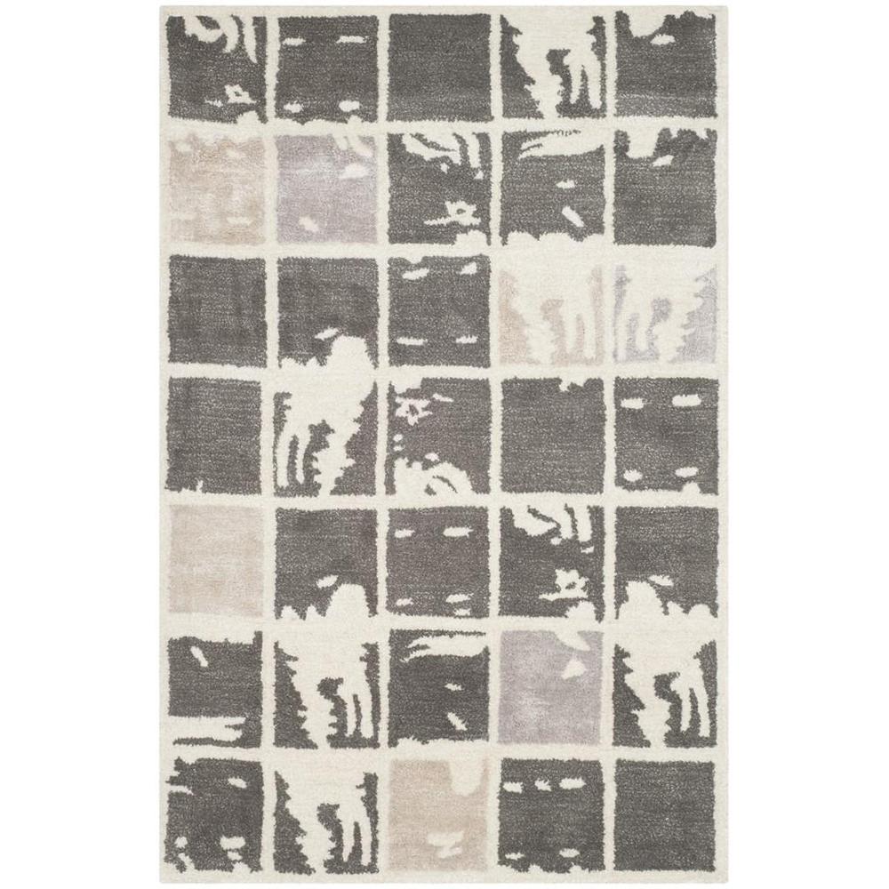 BELLA, DARK GREY / IVORY, 2'-6" X 4', Area Rug, BEL130A-24. Picture 1