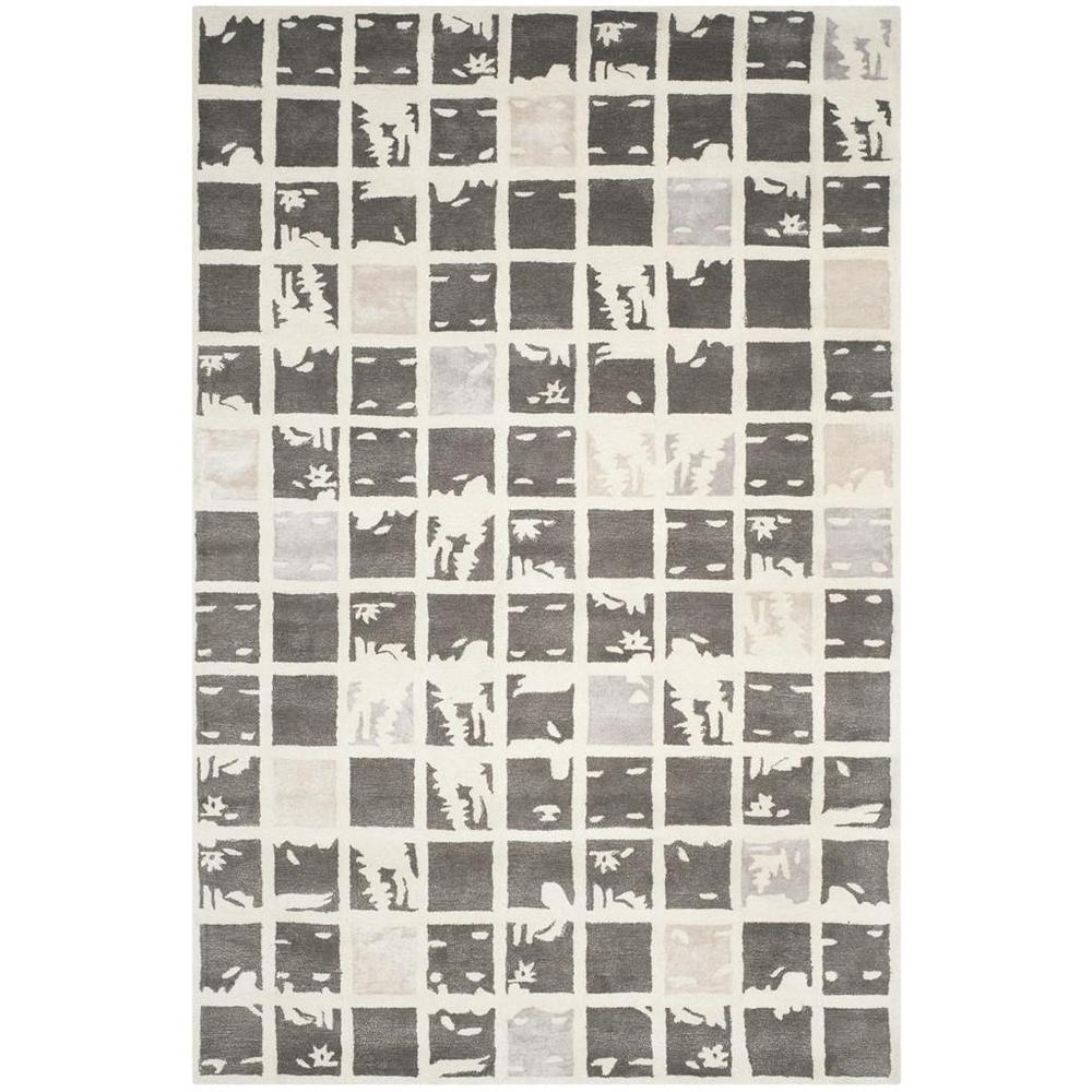 BELLA, DARK GREY / IVORY, 6' X 9', Area Rug, BEL130A-6. Picture 1
