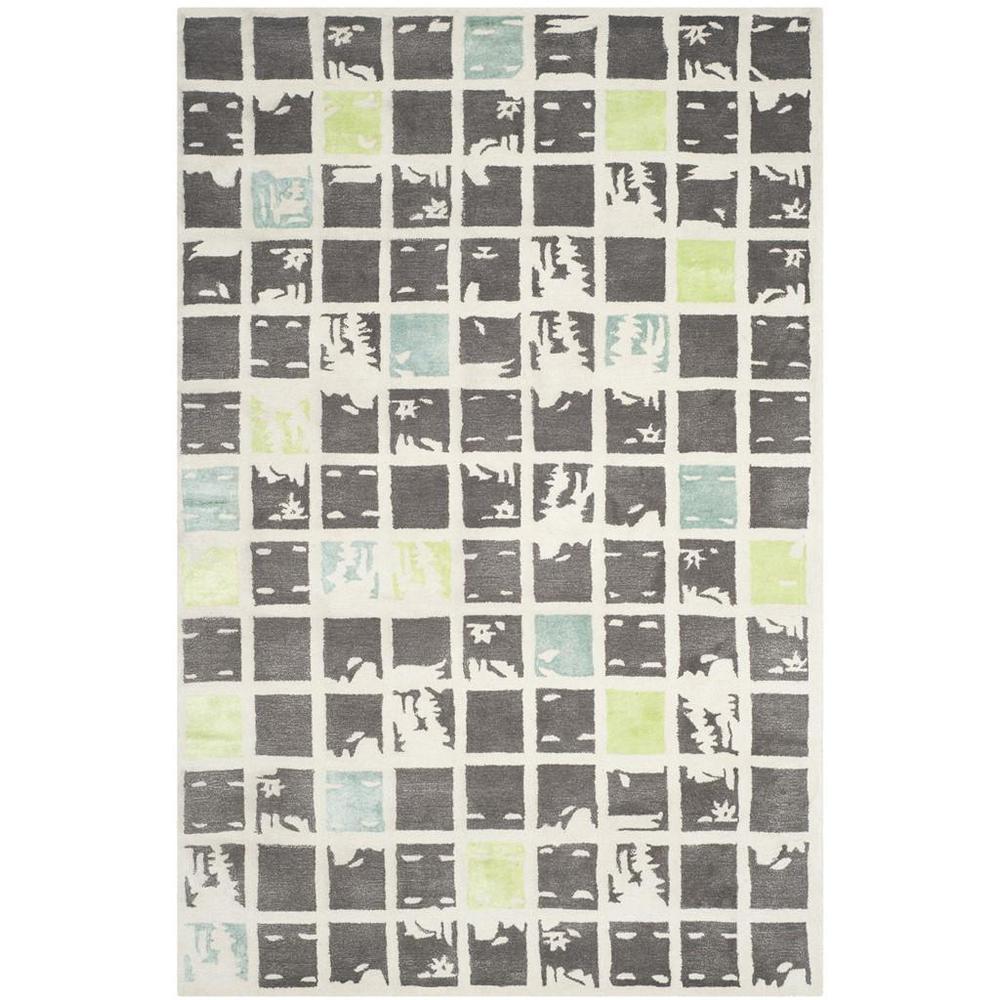 BELLA, GREY / IVORY, 6' X 9', Area Rug, BEL130B-6. Picture 1