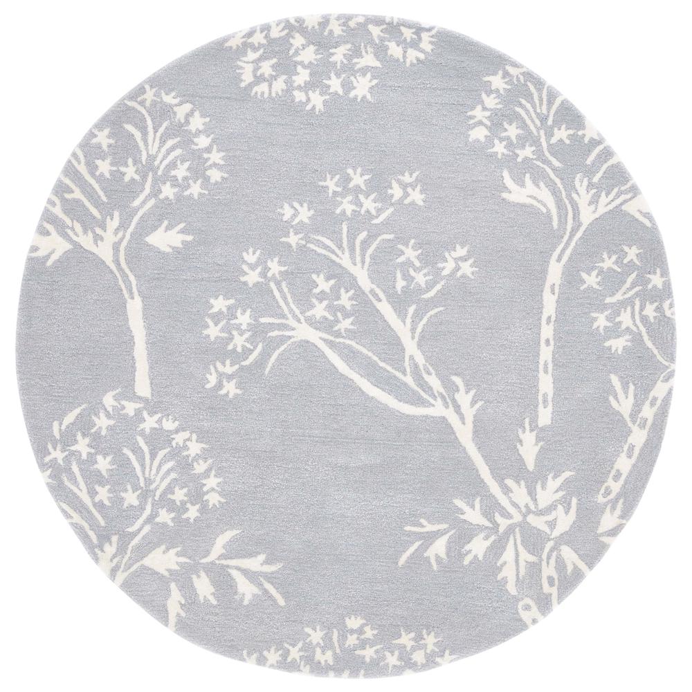 BELLA, LIGHT BLUE / IVORY, 5' X 5' Round, Area Rug, BEL131A-5R. Picture 1